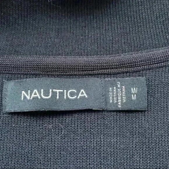 Nautica 1/4 Zip Pullover Sweater Maroon Burgundy Cotton Size Medium - Picture 11 of 13